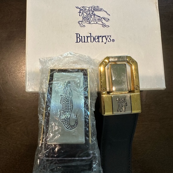 Burberrys Vintage Leather Belt